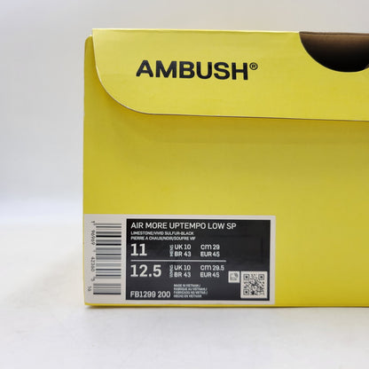 【中古品】【メンズ】 NIKE ナイキ × AMBUSH アンブッシュ FB1299-200 AIR MORE UPTEMPO LOW エア モア アップテンポ ロー スニーカー 靴 160-260716-kh-22-izu サイズ：29 カラー：LIMESTONE/VIVID SULFUR-BLACK 万代Net店