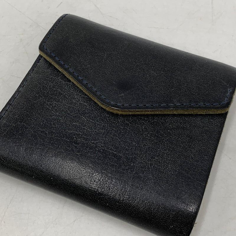 【中古品】【メンズ/レディース】 HENDER SCHEME エンダースキーマ OL-RC-FLW COW LEATHER FLAP WALLET カウ レザー フラップ ウォレット 財布 三つ折り財布 200-260721-cs-16-izu カラー：ネイビー 万代Net店