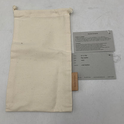 【中古品】【メンズ/レディース】 HENDER SCHEME エンダースキーマ OL-RC-FLW COW LEATHER FLAP WALLET カウ レザー フラップ ウォレット 財布 三つ折り財布 200-260721-cs-16-izu カラー：ネイビー 万代Net店