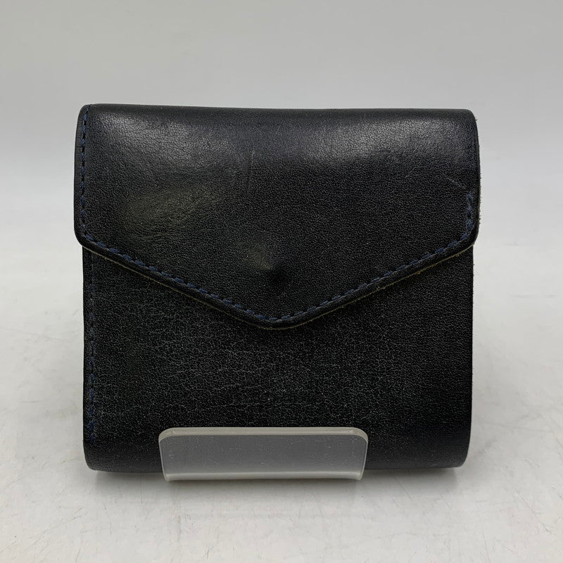 【中古品】【メンズ/レディース】 HENDER SCHEME エンダースキーマ OL-RC-FLW COW LEATHER FLAP WALLET カウ レザー フラップ ウォレット 財布 三つ折り財布 200-260721-cs-16-izu カラー：ネイビー 万代Net店