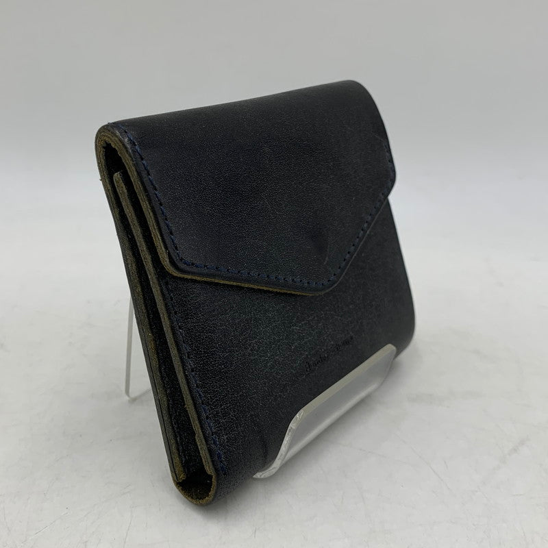 【中古品】【メンズ/レディース】 HENDER SCHEME エンダースキーマ OL-RC-FLW COW LEATHER FLAP WALLET カウ レザー フラップ ウォレット 財布 三つ折り財布 200-260721-cs-16-izu カラー：ネイビー 万代Net店