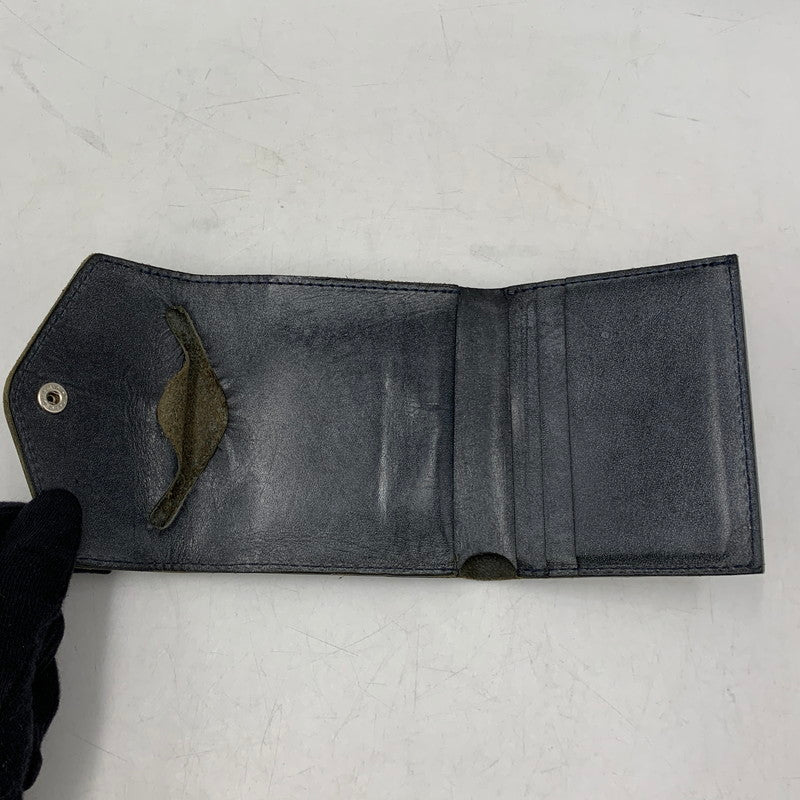 【中古品】【メンズ/レディース】 HENDER SCHEME エンダースキーマ OL-RC-FLW COW LEATHER FLAP WALLET カウ レザー フラップ ウォレット 財布 三つ折り財布 200-260721-cs-16-izu カラー：ネイビー 万代Net店