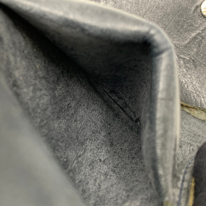 【中古品】【メンズ/レディース】 HENDER SCHEME エンダースキーマ OL-RC-FLW COW LEATHER FLAP WALLET カウ レザー フラップ ウォレット 財布 三つ折り財布 200-260721-cs-16-izu カラー：ネイビー 万代Net店