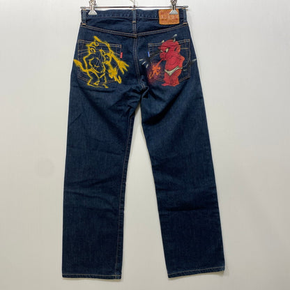 【中古品】【メンズ】 TED COMPANY テッドカンパニー HIP PAINT JEANS DEVIL 003 ヒップペイントジーンズ デビル参号 デニムパンツ 156-260721-as-17-izu サイズ：30×34 カラー：インディゴ 万代Net店