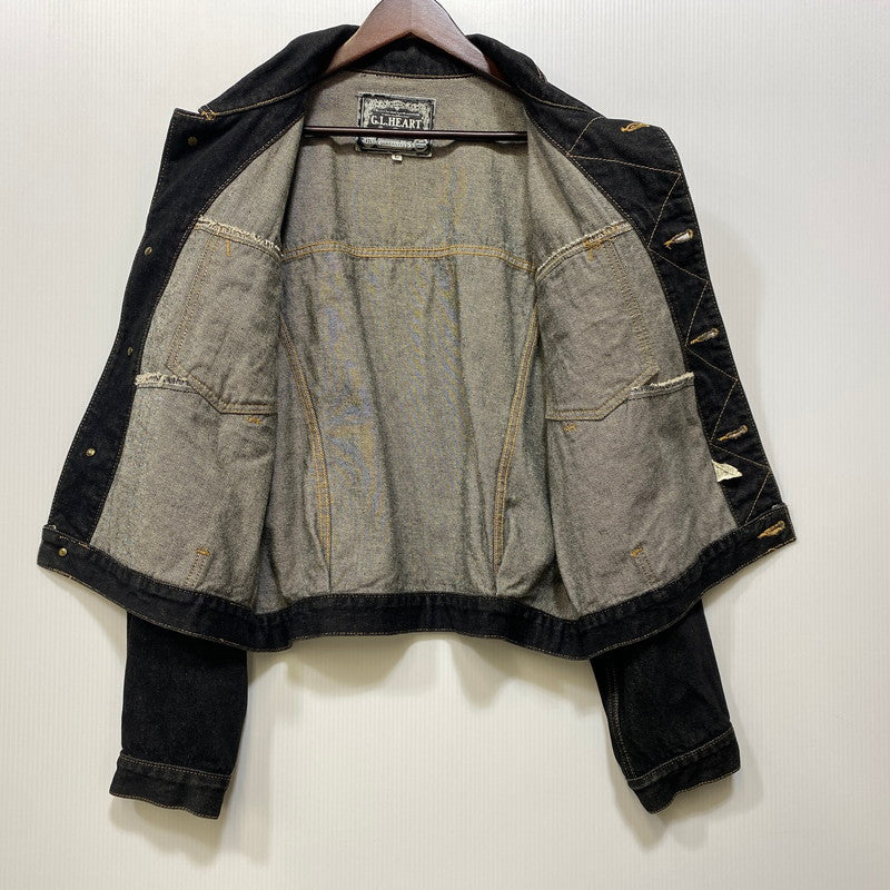 【中古品】【メンズ】 G.L.HEART ジーエルハート DENIM JACKET デニムジャケット 145-260721-as-22-izu サイズ：L カラー：ブラック 万代Net店
