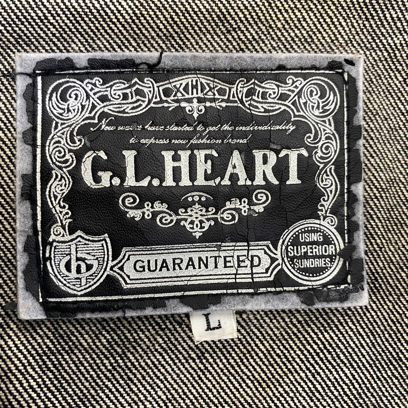 【中古品】【メンズ】 G.L.HEART ジーエルハート DENIM JACKET デニムジャケット 145-260721-as-22-izu サイズ：L カラー：ブラック 万代Net店