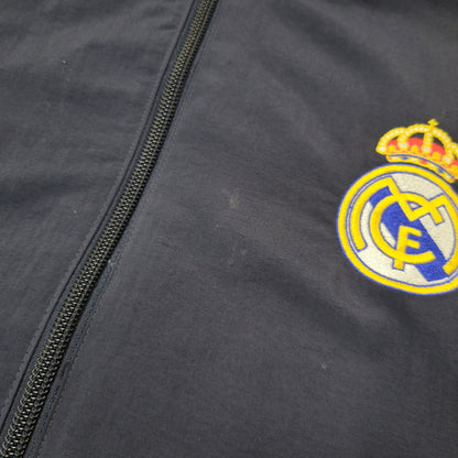 【中古品】【メンズ】 ADIDAS アディダス IQ0549 REAL MADRID ANTHEM JACKET レアル マドリード アンセム ジャケット アウター 148-260716-kh-26-izu サイズ：2XL カラー：ネイビー×マルチ 万代Net店