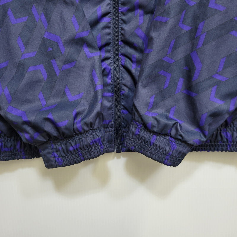 【中古品】【メンズ】 ADIDAS アディダス IQ0549 REAL MADRID ANTHEM JACKET レアル マドリード アンセム ジャケット アウター 148-260716-kh-26-izu サイズ：2XL カラー：ネイビー×マルチ 万代Net店