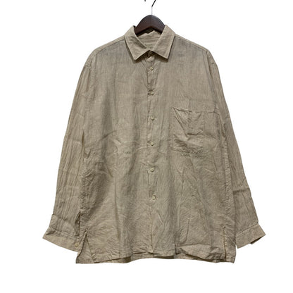 【中古品】【メンズ】 RDV O GLOBE×GUY ROVE ランデブーオーグローブ×ギ・ローバー ITALY製 AGNIS LINEN アグニス LS SHIRT リネン ロングスリーブ シャツ トップス 長袖 140-260717-cs-06-izu サイズ：1 カラー：ベージュ 万代Net店