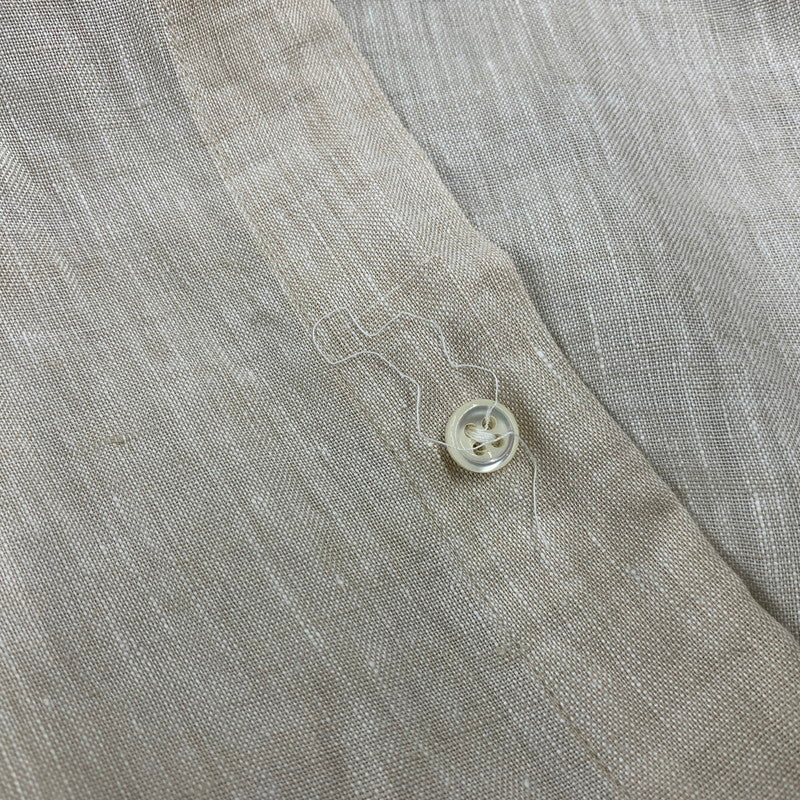 【中古品】【メンズ】 RDV O GLOBE×GUY ROVE ランデブーオーグローブ×ギ・ローバー ITALY製 AGNIS LINEN アグニス LS SHIRT リネン ロングスリーブ シャツ トップス 長袖 140-260717-cs-06-izu サイズ：1 カラー：ベージュ 万代Net店