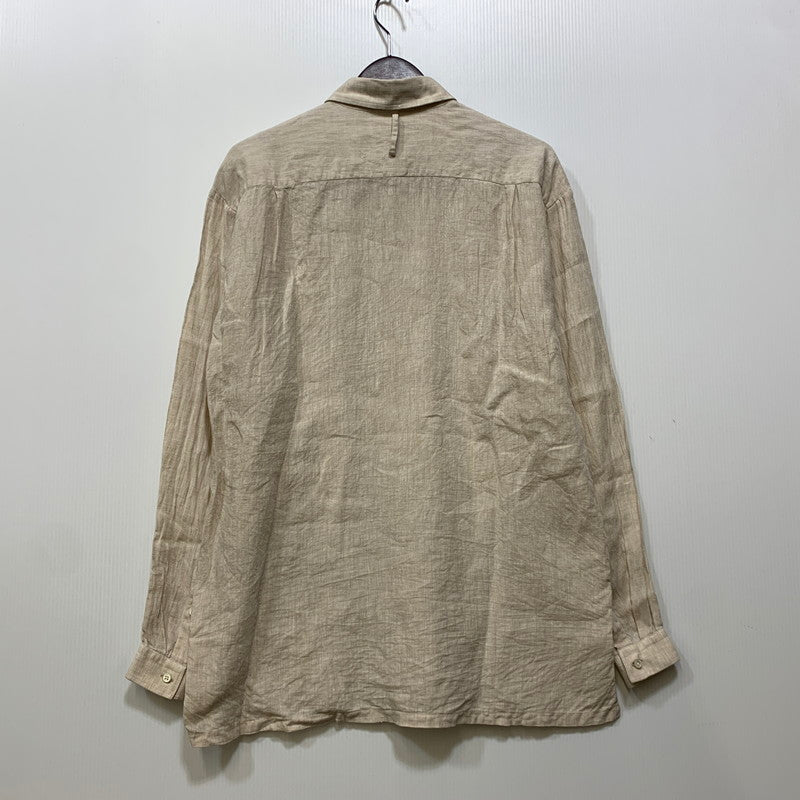 【中古品】【メンズ】 RDV O GLOBE×GUY ROVE ランデブーオーグローブ×ギ・ローバー ITALY製 AGNIS LINEN アグニス LS SHIRT リネン ロングスリーブ シャツ トップス 長袖 140-260717-cs-06-izu サイズ：1 カラー：ベージュ 万代Net店
