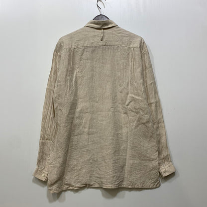 【中古品】【メンズ】 RDV O GLOBE×GUY ROVE ランデブーオーグローブ×ギ・ローバー ITALY製 AGNIS LINEN アグニス LS SHIRT リネン ロングスリーブ シャツ トップス 長袖 140-260717-cs-06-izu サイズ：1 カラー：ベージュ 万代Net店