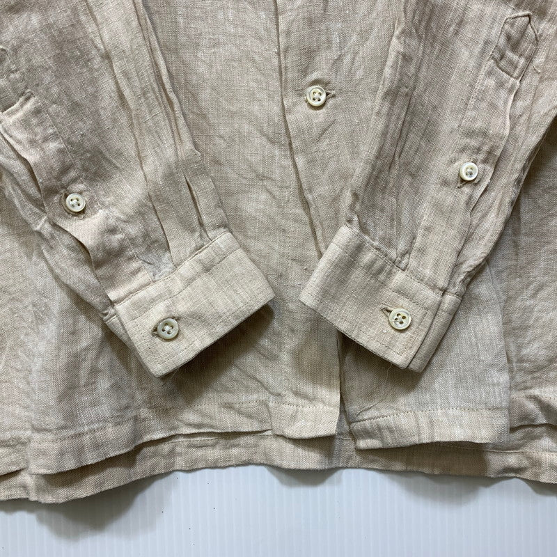 【中古品】【メンズ】 RDV O GLOBE×GUY ROVE ランデブーオーグローブ×ギ・ローバー ITALY製 AGNIS LINEN アグニス LS SHIRT リネン ロングスリーブ シャツ トップス 長袖 140-260717-cs-06-izu サイズ：1 カラー：ベージュ 万代Net店
