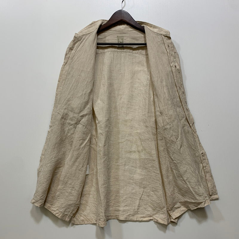 【中古品】【メンズ】 RDV O GLOBE×GUY ROVE ランデブーオーグローブ×ギ・ローバー ITALY製 AGNIS LINEN アグニス LS SHIRT リネン ロングスリーブ シャツ トップス 長袖 140-260717-cs-06-izu サイズ：1 カラー：ベージュ 万代Net店