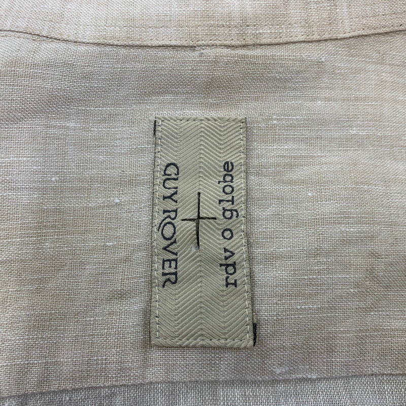 【中古品】【メンズ】 RDV O GLOBE×GUY ROVE ランデブーオーグローブ×ギ・ローバー ITALY製 AGNIS LINEN アグニス LS SHIRT リネン ロングスリーブ シャツ トップス 長袖 140-260717-cs-06-izu サイズ：1 カラー：ベージュ 万代Net店