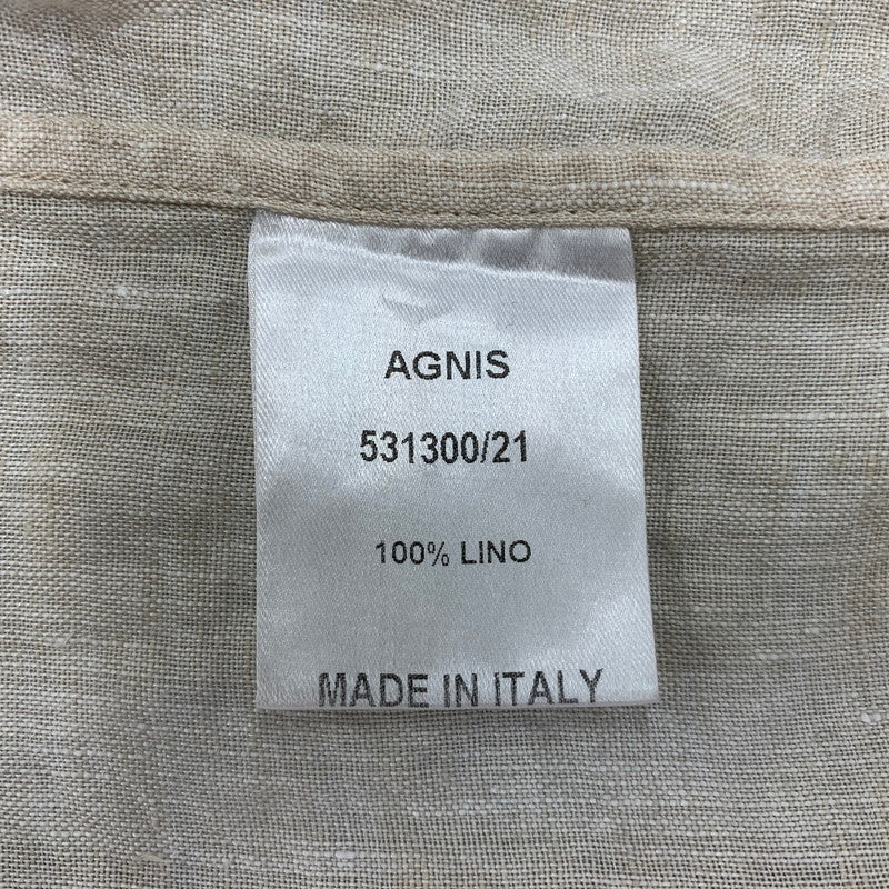 【中古品】【メンズ】 RDV O GLOBE×GUY ROVE ランデブーオーグローブ×ギ・ローバー ITALY製 AGNIS LINEN アグニス LS SHIRT リネン ロングスリーブ シャツ トップス 長袖 140-260717-cs-06-izu サイズ：1 カラー：ベージュ 万代Net店