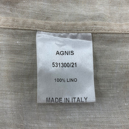 【中古品】【メンズ】 RDV O GLOBE×GUY ROVE ランデブーオーグローブ×ギ・ローバー ITALY製 AGNIS LINEN アグニス LS SHIRT リネン ロングスリーブ シャツ トップス 長袖 140-260717-cs-06-izu サイズ：1 カラー：ベージュ 万代Net店