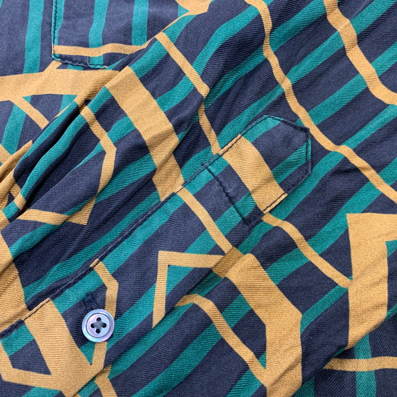 【中古品】【メンズ】 BANANATIME バナナタイム SILK ALL PATTERN L/S SHIRT 319-071-05 シルク オールパターン ロングスリーブ シャツ 長袖 141-260721-as-10-izu サイズ：L カラー：マルチカラー 万代Net店