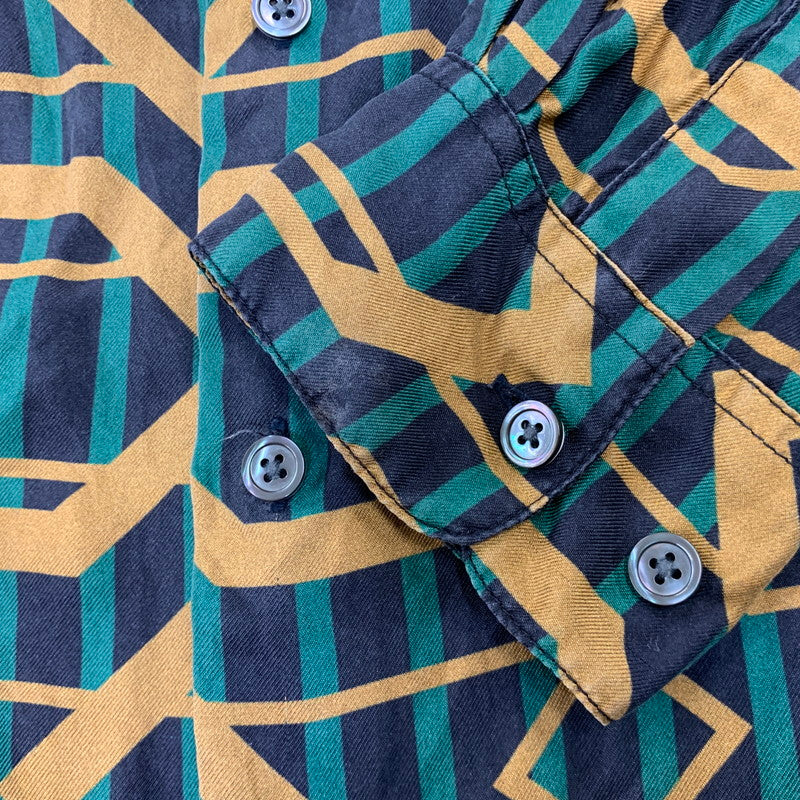 【中古品】【メンズ】 BANANATIME バナナタイム SILK ALL PATTERN L/S SHIRT 319-071-05 シルク オールパターン ロングスリーブ シャツ 長袖 141-260721-as-10-izu サイズ：L カラー：マルチカラー 万代Net店
