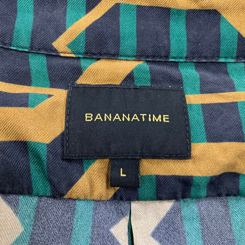【中古品】【メンズ】 BANANATIME バナナタイム SILK ALL PATTERN L/S SHIRT 319-071-05 シルク オールパターン ロングスリーブ シャツ 長袖 141-260721-as-10-izu サイズ：L カラー：マルチカラー 万代Net店