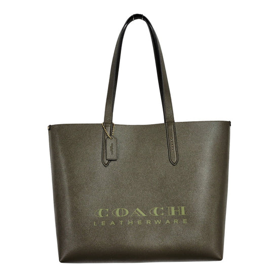 【中古品】【メンズ/レディース】 COACH コーチ HILINE LEATHER TOTE 73307 ハイライン レザー トート バッグ カバン 鞄 180-260718-as-17-izu カラー：カーキ 万代Net店