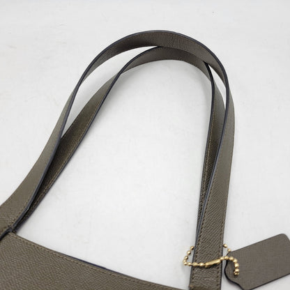 【中古品】【メンズ/レディース】 COACH コーチ HILINE LEATHER TOTE 73307 ハイライン レザー トート バッグ カバン 鞄 180-260718-as-17-izu カラー：カーキ 万代Net店