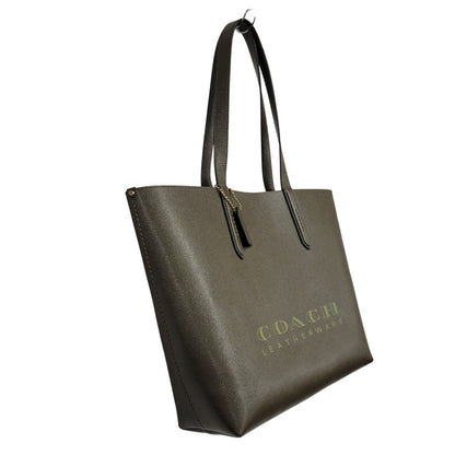 【中古品】【メンズ/レディース】 COACH コーチ HILINE LEATHER TOTE 73307 ハイライン レザー トート バッグ カバン 鞄 180-260718-as-17-izu カラー：カーキ 万代Net店