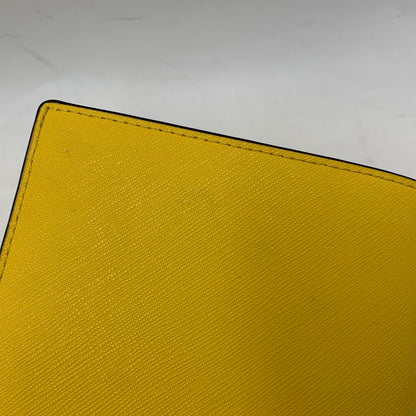 【中古品】【メンズ/レディース】 MICHAEL KORS マイケルコース 36S5LCOF2U LEATHER BILLFOLD WALLET WITH PASS CASE レザー ビルフォールド ウォレット ウィズ パスケース 二つ折り財布 財布 200-260721-cs-17-izu カラー：イエロー 万代Net店