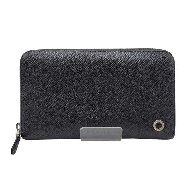 【中古品】【メンズ/レディース】 BVLGARI ブルガリ ブルガリマン ラウンドファスナー ロングウォレット 長財布 200-260718-as-19-izu カラー：ブラック 万代Net店
