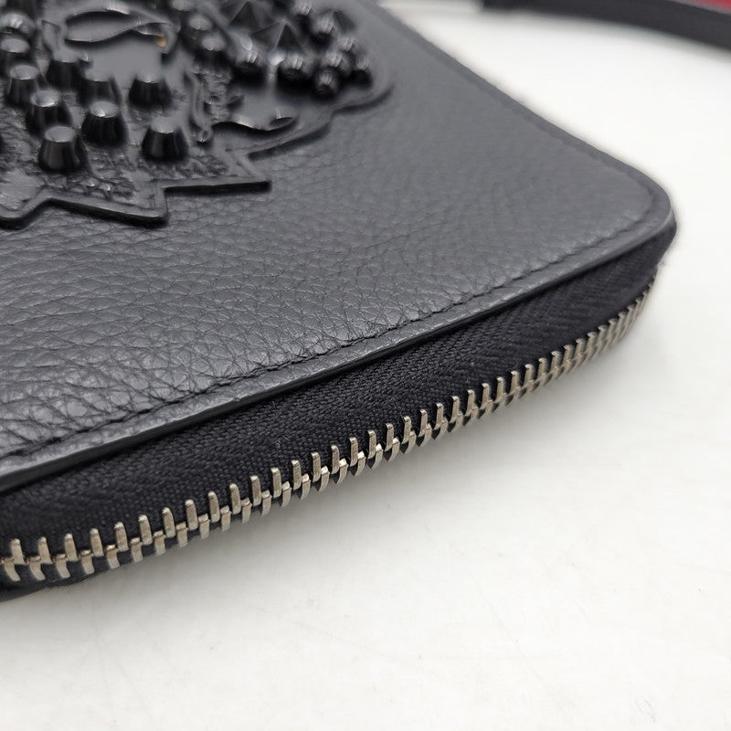【中古品】【メンズ/レディース】 Christian Louboutin クリスチャンルブタン L字ファスナー 財布 ウォレット 181-260718-as-20-izu カラー：ブラック 万代Net店