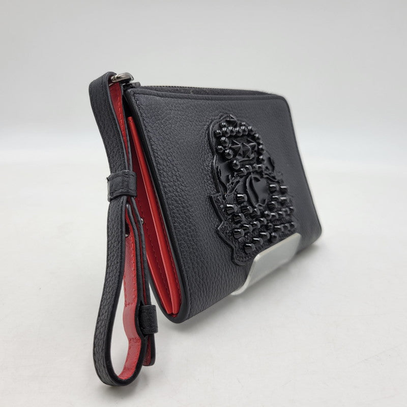 【中古品】【メンズ/レディース】 Christian Louboutin クリスチャンルブタン L字ファスナー 財布 ウォレット 181-260718-as-20-izu カラー：ブラック 万代Net店
