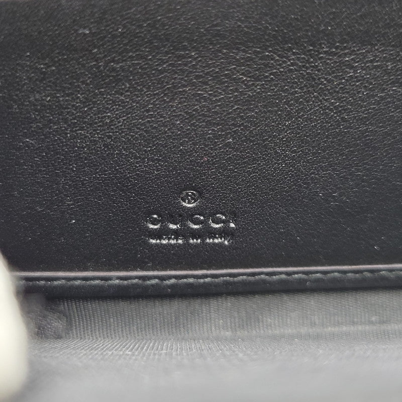 【中古品】【メンズ/レディース】 GUCCI グッチ グッチシマ ラウンドジップ ロングウォレット 長財布 181-260718-as-21-izu カラー：ブラック 万代Net店