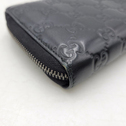【中古品】【メンズ/レディース】 GUCCI グッチ グッチシマ ラウンドジップ ロングウォレット 長財布 181-260718-as-21-izu カラー：ブラック 万代Net店