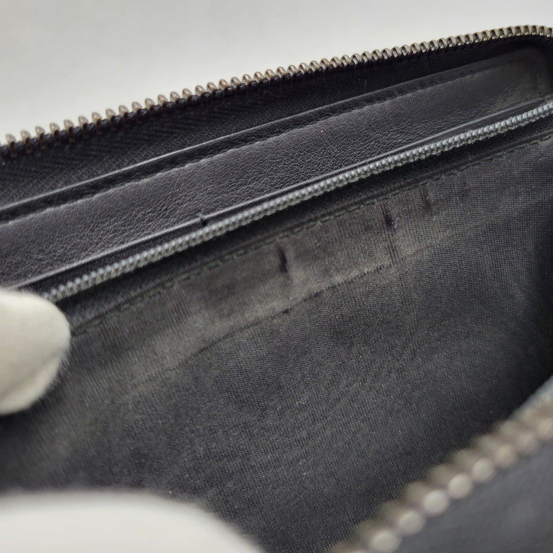 【中古品】【メンズ/レディース】 GUCCI グッチ グッチシマ ラウンドジップ ロングウォレット 長財布 181-260718-as-21-izu カラー：ブラック 万代Net店