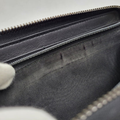 【中古品】【メンズ/レディース】 GUCCI グッチ グッチシマ ラウンドジップ ロングウォレット 長財布 181-260718-as-21-izu カラー：ブラック 万代Net店