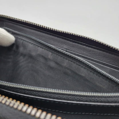 【中古品】【メンズ/レディース】 GUCCI グッチ グッチシマ ラウンドジップ ロングウォレット 長財布 181-260718-as-21-izu カラー：ブラック 万代Net店