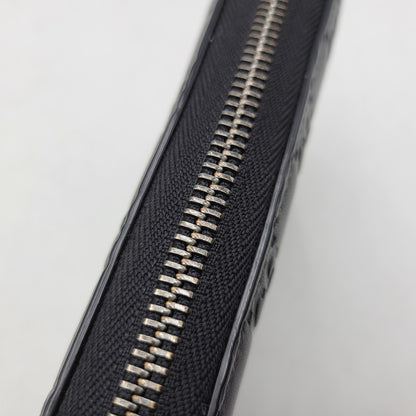 【中古品】【メンズ/レディース】 GUCCI グッチ グッチシマ ラウンドジップ ロングウォレット 長財布 181-260718-as-21-izu カラー：ブラック 万代Net店