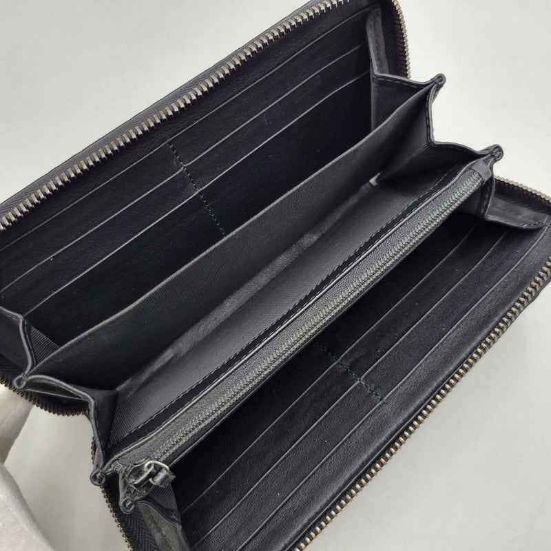 【中古品】【メンズ/レディース】 GUCCI グッチ グッチシマ ラウンドジップ ロングウォレット 長財布 181-260718-as-21-izu カラー：ブラック 万代Net店