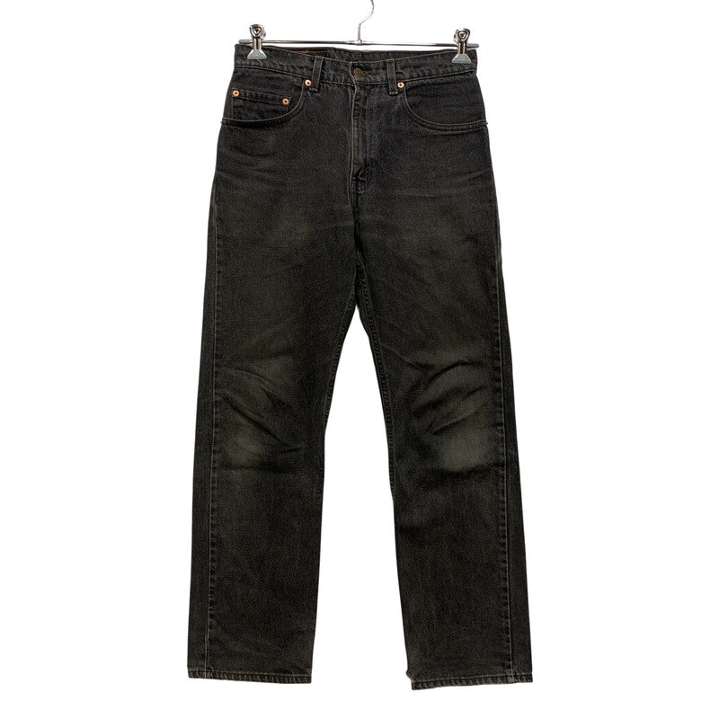 【現状渡し品】【メンズ】 Levi's リーバイス 505 REGULAR FIT STRAIGHT LEG BLACK DENIM PANTS 00505-0260 レギュラーフィット ストレートレッグ ブラックデニムパンツ 刻印585 USA製 157-260721-as-14-izu サイズ：31×30 カラー：ブラック 万代Net店