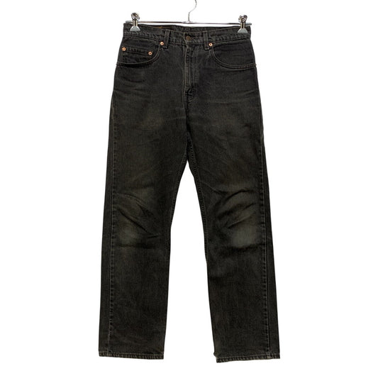 【現状渡し品】【メンズ】 Levi's リーバイス 505 REGULAR FIT STRAIGHT LEG BLACK DENIM PANTS 00505-0260 レギュラーフィット ストレートレッグ ブラックデニムパンツ 刻印585 USA製 157-260721-as-14-izu サイズ：31×30 カラー：ブラック 万代Net店