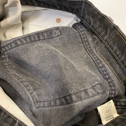 【現状渡し品】【メンズ】 Levi's リーバイス 505 REGULAR FIT STRAIGHT LEG BLACK DENIM PANTS 00505-0260 レギュラーフィット ストレートレッグ ブラックデニムパンツ 刻印585 USA製 157-260721-as-14-izu サイズ：31×30 カラー：ブラック 万代Net店