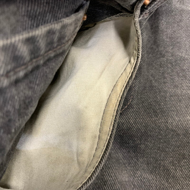 【現状渡し品】【メンズ】 Levi's リーバイス 505 REGULAR FIT STRAIGHT LEG BLACK DENIM PANTS 00505-0260 レギュラーフィット ストレートレッグ ブラックデニムパンツ 刻印585 USA製 157-260721-as-14-izu サイズ：31×30 カラー：ブラック 万代Net店