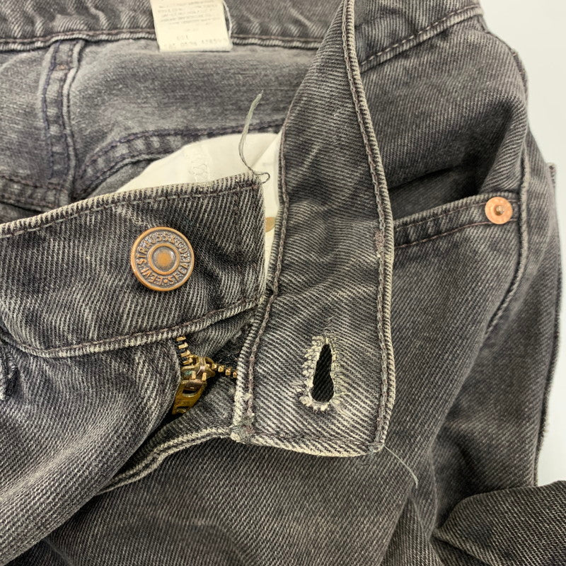 【現状渡し品】【メンズ】 Levi's リーバイス 505 REGULAR FIT STRAIGHT LEG BLACK DENIM PANTS 00505-0260 レギュラーフィット ストレートレッグ ブラックデニムパンツ 刻印585 USA製 157-260721-as-14-izu サイズ：31×30 カラー：ブラック 万代Net店