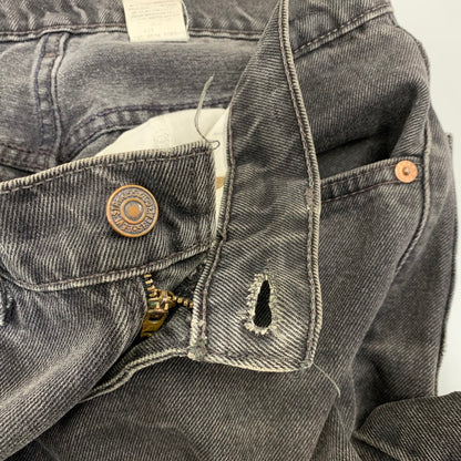 【現状渡し品】【メンズ】 Levi's リーバイス 505 REGULAR FIT STRAIGHT LEG BLACK DENIM PANTS 00505-0260 レギュラーフィット ストレートレッグ ブラックデニムパンツ 刻印585 USA製 157-260721-as-14-izu サイズ：31×30 カラー：ブラック 万代Net店