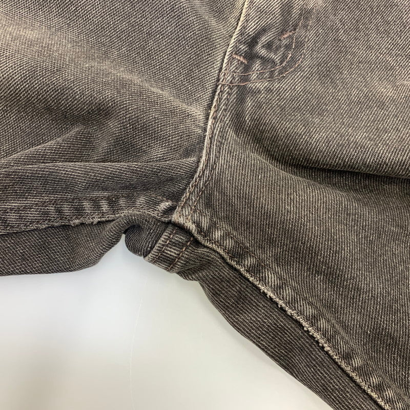 【現状渡し品】【メンズ】 Levi's リーバイス 505 REGULAR FIT STRAIGHT LEG BLACK DENIM PANTS 00505-0260 レギュラーフィット ストレートレッグ ブラックデニムパンツ 刻印585 USA製 157-260721-as-14-izu サイズ：31×30 カラー：ブラック 万代Net店