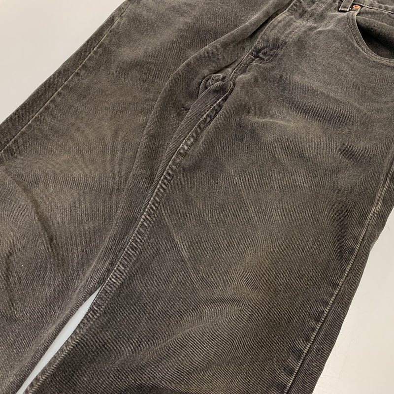 【現状渡し品】【メンズ】 Levi's リーバイス 505 REGULAR FIT STRAIGHT LEG BLACK DENIM PANTS 00505-0260 レギュラーフィット ストレートレッグ ブラックデニムパンツ 刻印585 USA製 157-260721-as-14-izu サイズ：31×30 カラー：ブラック 万代Net店