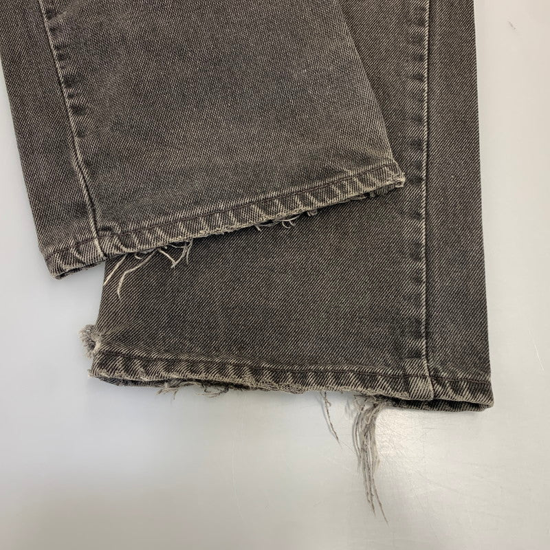【現状渡し品】【メンズ】 Levi's リーバイス 505 REGULAR FIT STRAIGHT LEG BLACK DENIM PANTS 00505-0260 レギュラーフィット ストレートレッグ ブラックデニムパンツ 刻印585 USA製 157-260721-as-14-izu サイズ：31×30 カラー：ブラック 万代Net店