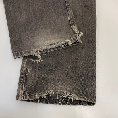 【現状渡し品】【メンズ】 Levi's リーバイス 505 REGULAR FIT STRAIGHT LEG BLACK DENIM PANTS 00505-0260 レギュラーフィット ストレートレッグ ブラックデニムパンツ 刻印585 USA製 157-260721-as-14-izu サイズ：31×30 カラー：ブラック 万代Net店