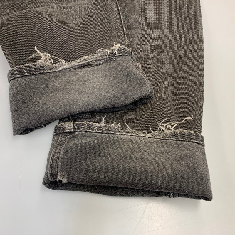 【現状渡し品】【メンズ】 Levi's リーバイス 505 REGULAR FIT STRAIGHT LEG BLACK DENIM PANTS 00505-0260 レギュラーフィット ストレートレッグ ブラックデニムパンツ 刻印585 USA製 157-260721-as-14-izu サイズ：31×30 カラー：ブラック 万代Net店