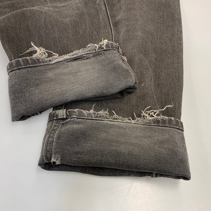 【現状渡し品】【メンズ】 Levi's リーバイス 505 REGULAR FIT STRAIGHT LEG BLACK DENIM PANTS 00505-0260 レギュラーフィット ストレートレッグ ブラックデニムパンツ 刻印585 USA製 157-260721-as-14-izu サイズ：31×30 カラー：ブラック 万代Net店